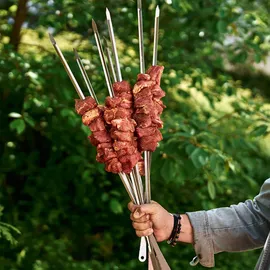 Monolith Rotisserie Spieß-Set 9 Stück rostfrei silber