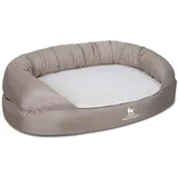 Knuffelwuff Hundebett Jessy Orthopädisch Kunstleder XXL 135 x 85cm Beige