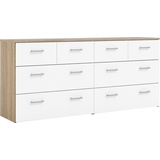 INOSIGN Kommode »Space Aufbewahrung, Schubladenschrank, Stauraum«, 8 Schubladen, viel Stauruam, Breite 147 cm, Höhe 66,7 cm, braun