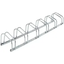 Relaxdays Fahrradständer für 6 Fahrräder Silber