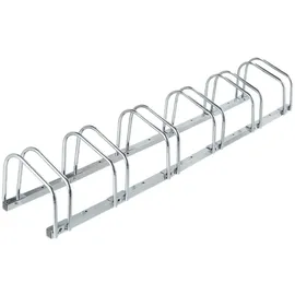 Relaxdays Fahrradständer für 6 Fahrräder Silber