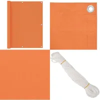 Balkon-Sichtschutz Orange 120x600 cm Oxford-Gewebe - Balkon Sichtschutz - Windschutz Für Balkon - Privatsphäre Balkon - Wasserabweisender Sichtschutz