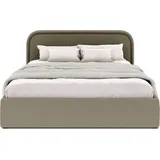 FEDVE Polsterbett, Braun, Textil, 200x200 cm, Schlafzimmer, Betten, Polsterbetten