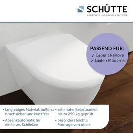 Schütte Duro WC-Sitz D-Form Pro 3 Weiß