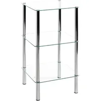 Haku-Möbel Bücherregal 39 x 39 x 77 cm Silber