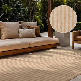 Ted Baker Linley Wendeteppich", jute weiß, B:200cm H:8mm L:300cm, Polypropylen, Teppiche, Teppich, Designteppich, Wetterfest, Pflegeleicht, Modern, Wohnzimmer, Terrasse