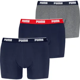 Puma Boxer Everyday BASIC 3er Pack, - blau|grau