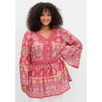 Sheego by Joe Browns Longbluse in rot gemustert |