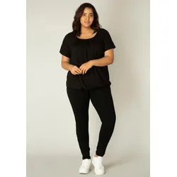 Ballonshirt »Yoni«, Elastischer Saum, Gr. 50, black, , 60074352-50