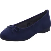 Jana Damen Ballerinas mit Schleife Vegan, Blau (Navy), 40 EU