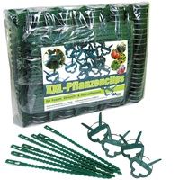 Pflanzenclips 180 Stück stabile Clips Pflanzenklammern für kleine & große Triebe Spaliere Rosenbögen Rankhilfen (180er-Set XXL+)