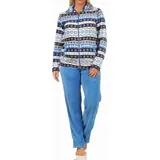 normann-wäschefabrik Hausanzug Coralfleece Blau 48/50