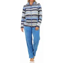 normann-wäschefabrik Hausanzug Coralfleece Blau 48/50