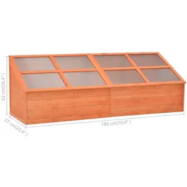 vidaXL Frühbeet Holz 180x57x62 cm