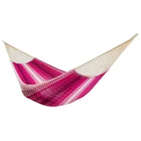 HängemattenGlück Bio-Netzhängematte Maya plum GOTS - zertifiziert Fair Trade