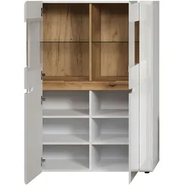 VCM Highboard Marlon Weiß Hochglanz 96 x 132 x 39 cm - Gr.: onesize