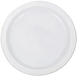 MONOUSO - Wiederverwendbar Plastikteller Wirtschaftlich PS Weiß Ø22cm (300 Stück)
