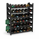 ARTECSIS Weinregal 36 Flaschen Schwarz