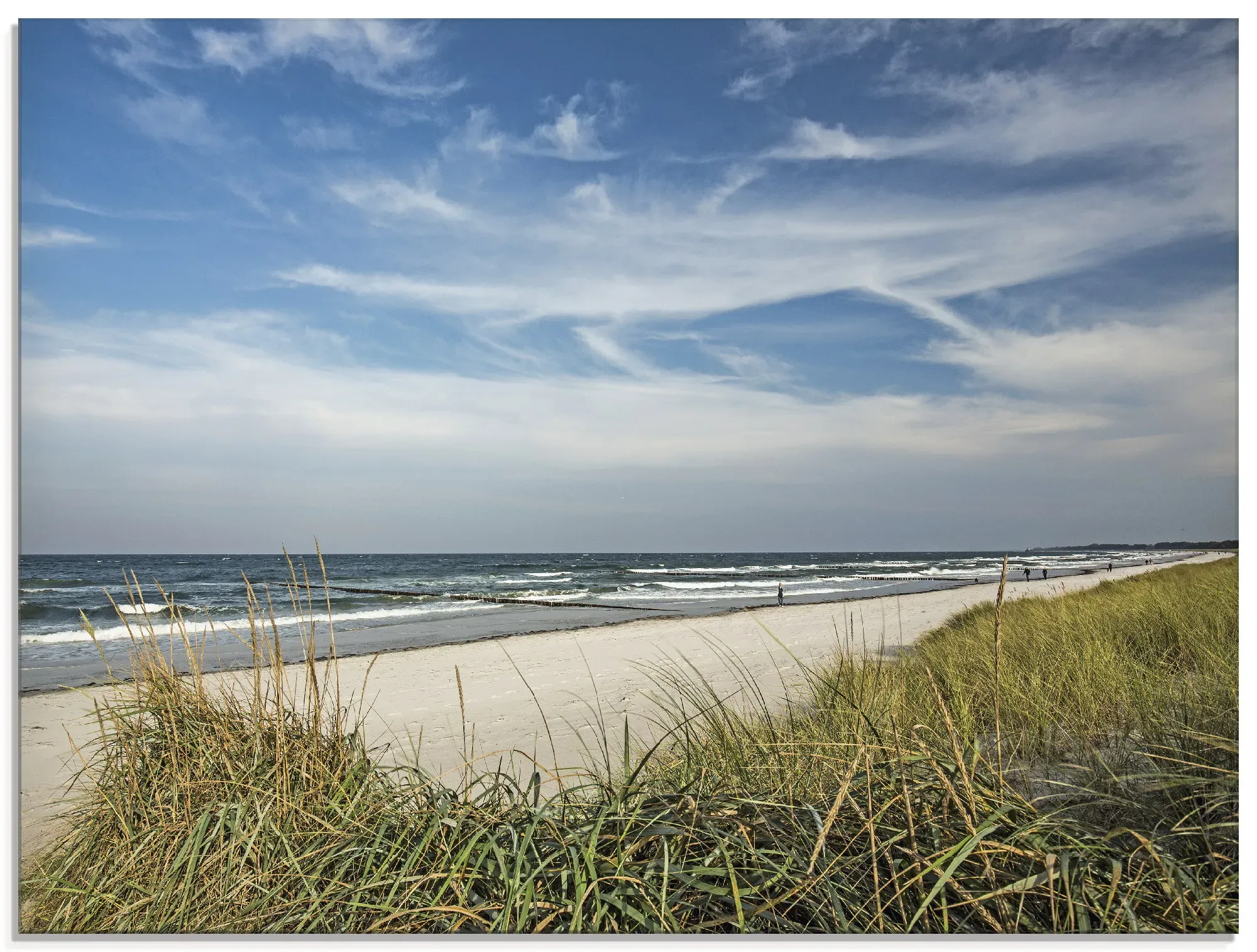 Artland Glasbild »Urlaubsfeeling Strand«, Strand, (1 St.), in verschiedenen Größen Artland blau