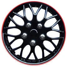 Auto-Style Satz Radzierblenden Missouri 13-Zoll Schwarz/Rot