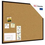ALLboards Pinnwand 100 x 80 cm Braun/Schwarz