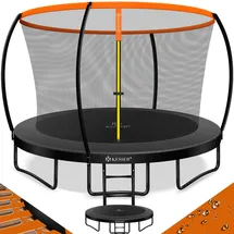 Kesser KESSER® Trampolin Gartentrampolin TÜV Rheinland GS Zertifiziert Kindertrampolin bis 150 kg Komplettset mit Sicherheitsnetz, Leiter, Randabdeckung & Zubehör