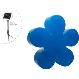 8 seasons design GmbH Motivleuchte Shining Flower Kunststoff Durchmesser 40 cm Solar blau