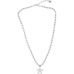 Kette mit Anhänger "Starlina", Damen, Gr. one size, Glas, weiß, COLLEZIONE ALESSANDRO, Basic, Halsketten, zierliche Kette mit Stern