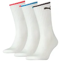 Puma 3P Crew Socken Weiß 47-49