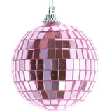Kaemingk Weihnachtskugel Disco Fuchsia rosa mit Spiegelplättchen Ø 6 cm