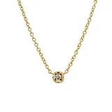 lyomi Kette mit Anhänger 585/- Gelbgold Blüte synth. Diam 0,10ct. gelb