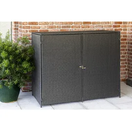 Merxx Mülltonnenbox für 2 Tonnen 153 x 75,5 x 120,5 cm grau