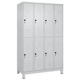 C+P CP Spind Classic Plus lichtgrau 080310-40 S10009, 8 Schließfächer 120,0 x 50,0 x 195,0 cm