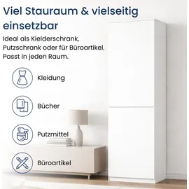 home collective Mehrzweckschrank 50x40x180,5 cm Weiß