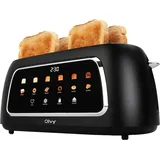 Olvy Toaster Olvy Toaster 4 Scheiben, Langschlitztoaster, Digitaldisplay mit Timer schwarz