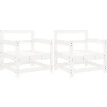 vidaXL Gartenstuhl 70 x 62 x 70,5 cm weiß 2 St.