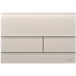 TECE TECEsquare II WC-Betätigungsplatte Glas für Zweimengentechnik, Montagezubehör, glas sandbeige satiniert