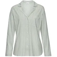 S.Oliver Damen Pyjamaoberteil dunkelgrün gesteift Gr.44/46