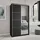masseno Schwebetürenschrank VARO 120 x 205 x 60 cm Schwarz
