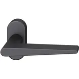 FSB Rahmentürdrücker 09 1005 Hochhaltefeder B ovale Rosette Aluminium Schwarz
