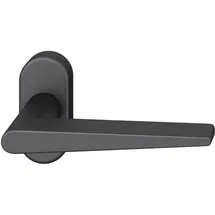 FSB Rahmentürdrücker 09 1005 Hochhaltefeder B ovale Rosette Aluminium Schwarz