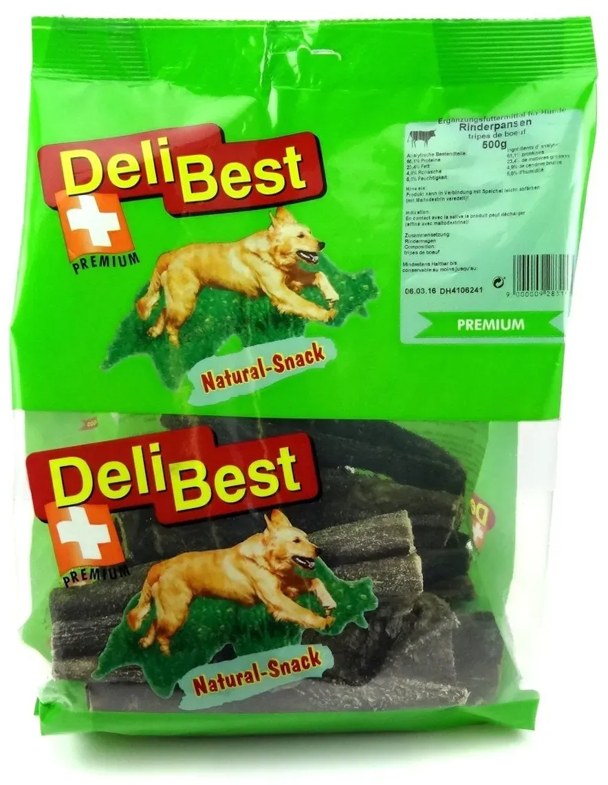 DeliBest 500 Gramm Hundekauartikel Pansen