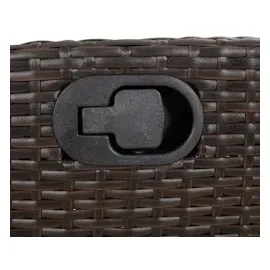 vidaXL Gartensessel mit Fußteil 2 Stk. Verstellbar Braun Poly Rattan