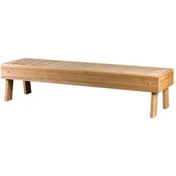 Erle Saunabank, beweglich, Länge: 1500 mm, Breite: 400 mm, Höhe: 350 mm