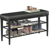 VASAGLE EKHO Schuhbank 100 x 50 x 30 cm tintenschwarz