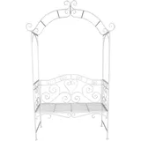 Hti-Living Rosenbogen mit Bank 45 x 123 cm Weiß