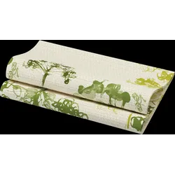 Duni Bio Dunisoft® Serviette 40 x 40 cm Green Umbles, 360 Stk/Krt (6 x 60 Stk)