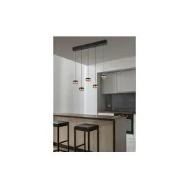 Trio Orbit 1-flg. 100 cm schwarz Metall