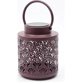 MARELIDA LED Solar Laterne - Fächer Muster - hängend und stehend - H: 19cm - Lichtsensor ...