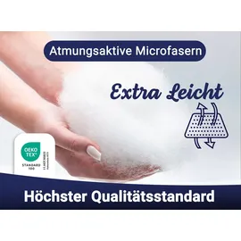 ZOLLNER Ganzjahresbettdecke mit Steppung, 240x220 cm, 2150 g, weiß - Weiß